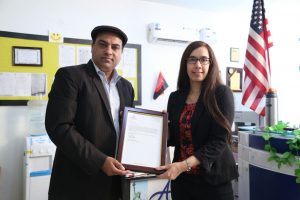 Ms. Divya Chaudhary (Director at Graduate Engineering ) at CBU with Mr. Rajan